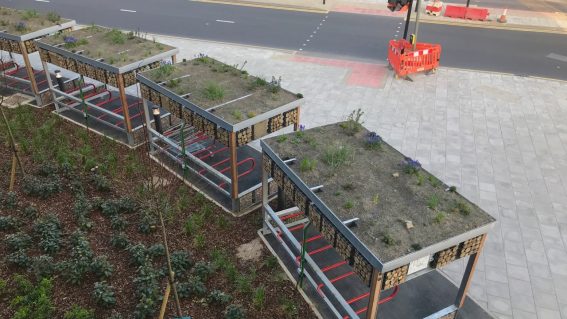 Green Roof Shelters installs bike sheds at IKEA Greenwich